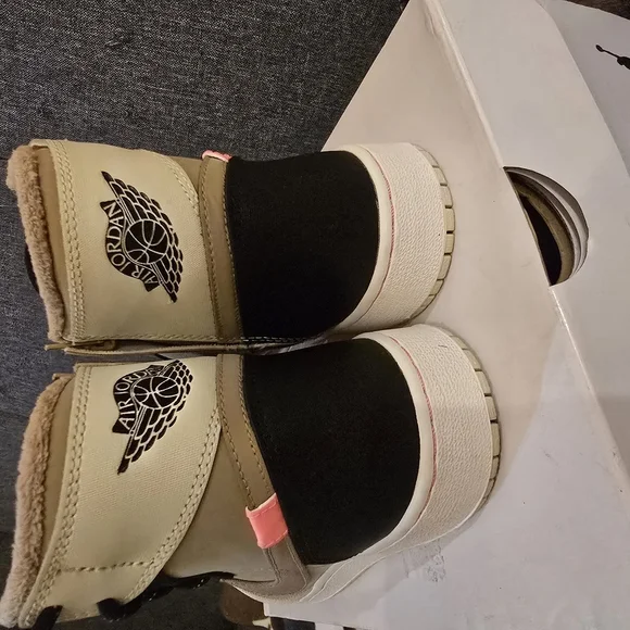 Nike Air Jordan Rebel XX  High-Top Sneakers in Black and Tan - Picture 4 of 5